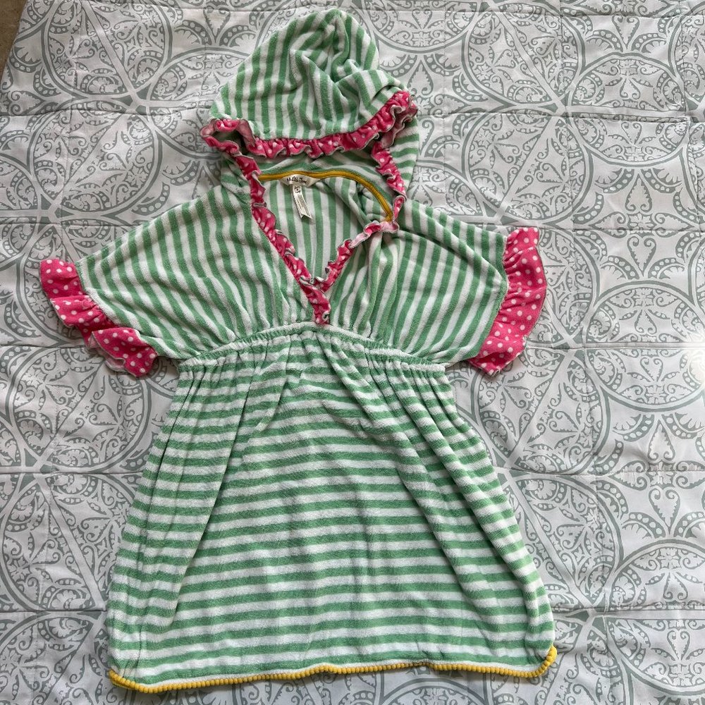 Green and White Swim Coverup